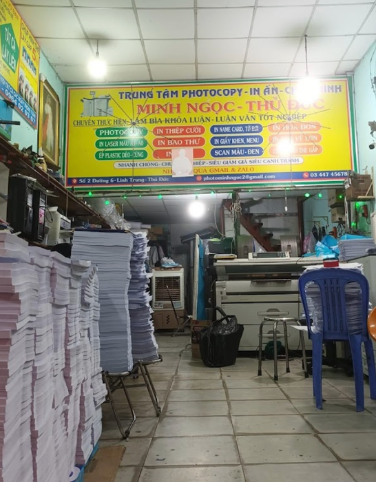 Hình ảnh thực tế tiệm Photocopy Minh Ngọc