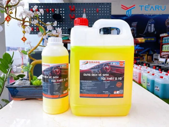Hình ảnh minh họa hiệu quả làm sạch vượt trội của dung dịch Grass