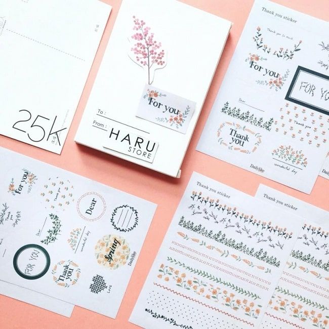 Bộ sưu tập sticker đa dạng tại Haru.store