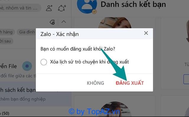 dang xuat tai khoan
