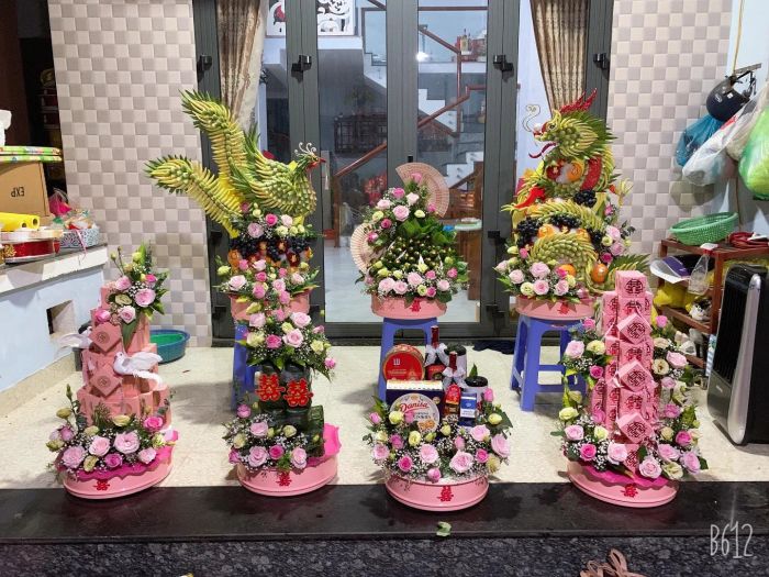 Bộ sưu tập mâm quả cưới đa dạng tại Châu Nhung
