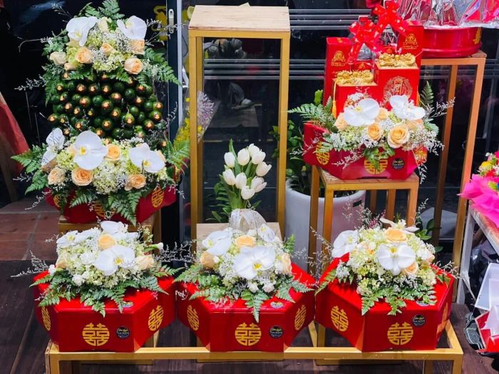 Bộ sưu tập mâm quả cưới tinh tế tại Kim Tuyến Flower