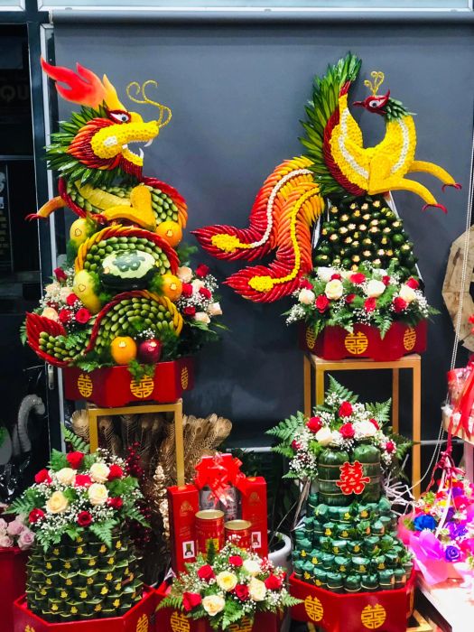 Mâm quả cưới tinh xảo tại Kim Tuyến Flower