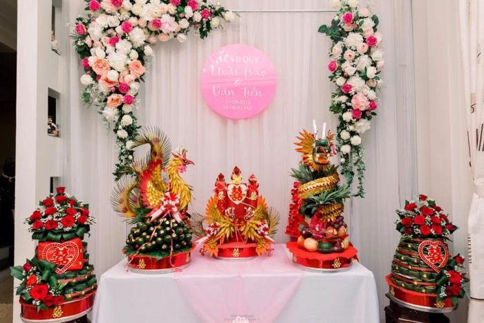 Bộ sưu tập mâm quả cưới tinh tế tại Châu Nhung