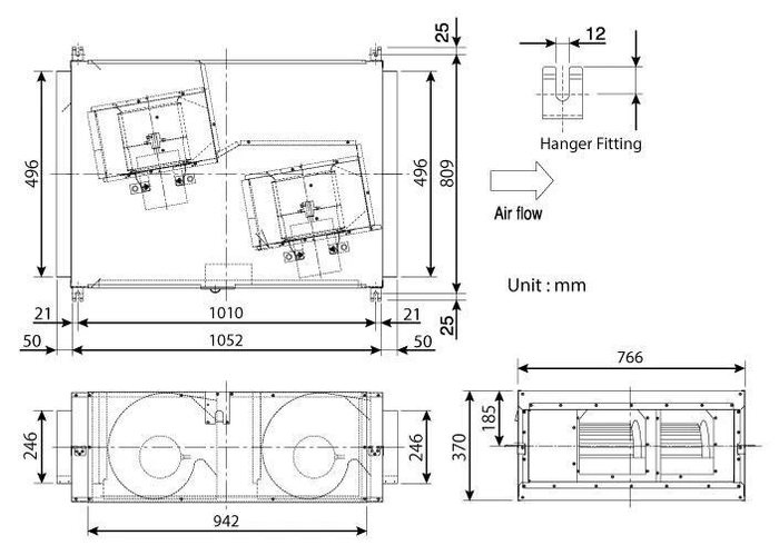 Kích thước quạt hút Panasonic FV-25SW3