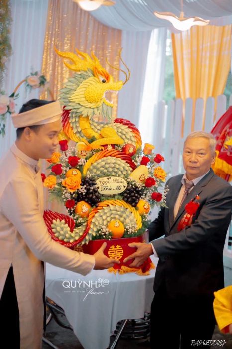 Hình ảnh mâm quả cưới tinh tế tại Quỳnh Flower