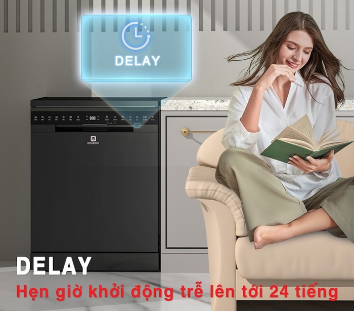 Máy rửa bát Richborn RDP6085SKB/S sở hữu 9 chương trình rửa được cài đặt sẵn