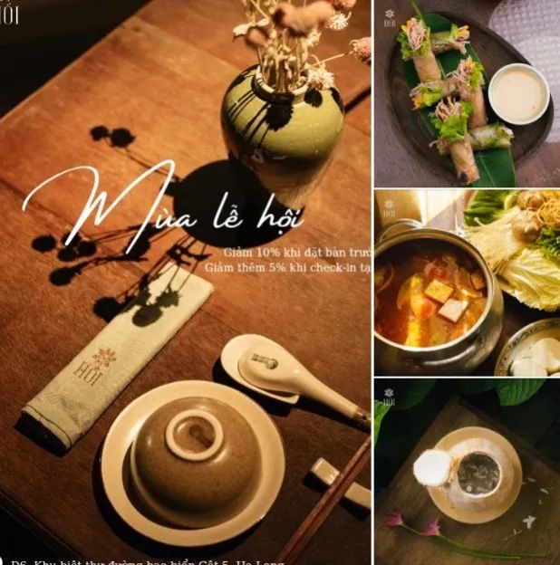 Khám phá không gian sang trọng và nghệ thuật trình bày món chay đẳng cấp tại HỒI