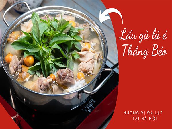 Lẩu gà lá é Thắng Béo - Góc ảnh đầy hấp dẫn