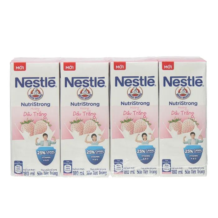 Sữa tiệt trùng Nestle Nutri Strong hương vị dâu tây hình 2