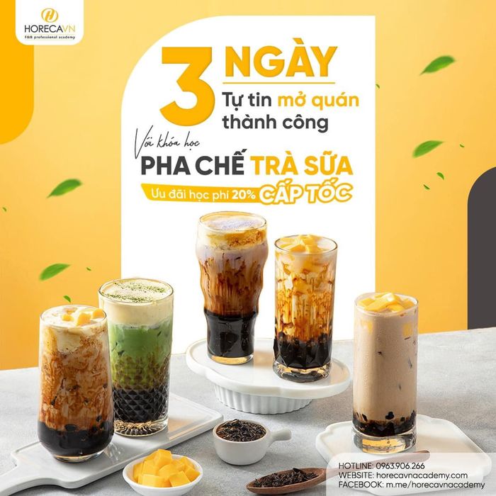 Học viên thực hành pha chế tại HorecaVN