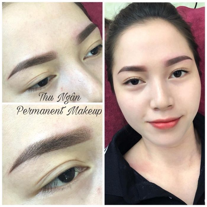 Hình ảnh thực tế kết quả phun xăm tại Thu Ngân Beauty