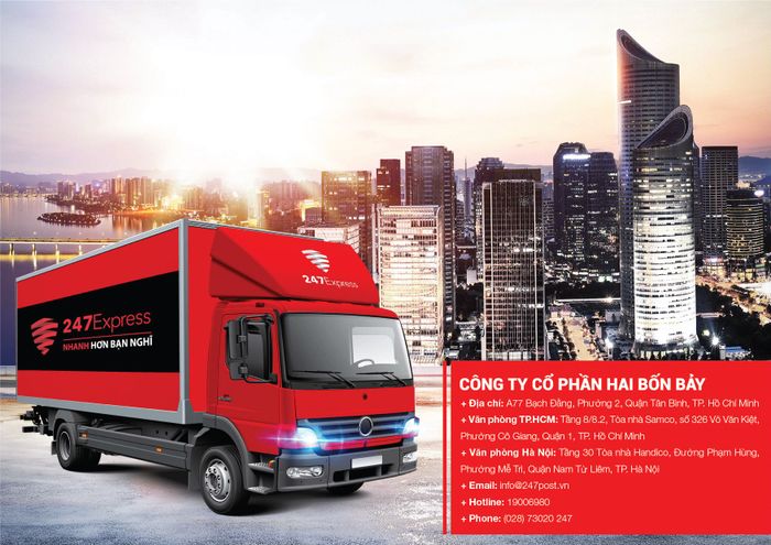 Hình ảnh đội ngũ nhân viên nhiệt huyết của 247 Express