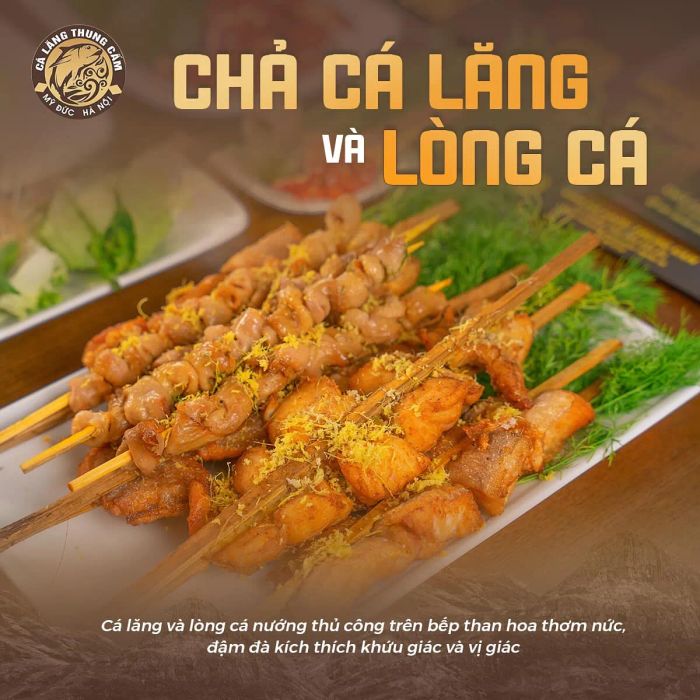 Hình ảnh đặc trưng món chả cá Lăng Thung Cấm - Vàng ươm thơm ngậy