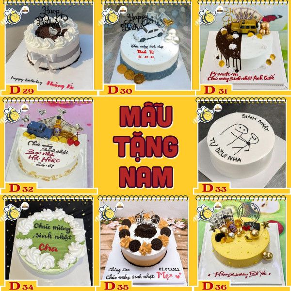 Những mẫu bánh đơn giản mà tinh tế tại Tiệm Bánh Hương Vị Việt
