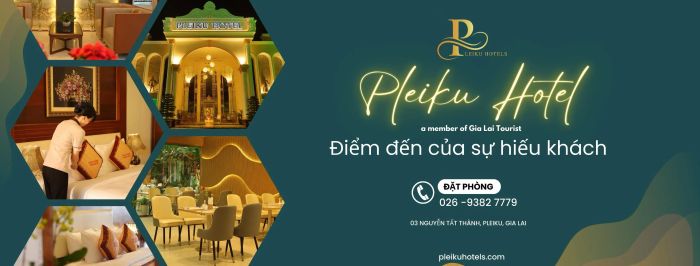 Không gian phòng nghỉ sang trọng tại Khách sạn Pleiku