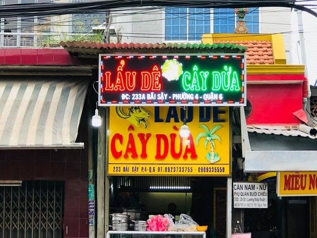 Quán Lẩu Dê Cây Dừa – Nơi ghi dấu ấn với hương vị lẩu dê đậm đà và không gian dễ chịu.