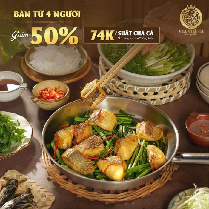 Không gian sang trọng và món ngon đặc sản tại Vua Chả Cá