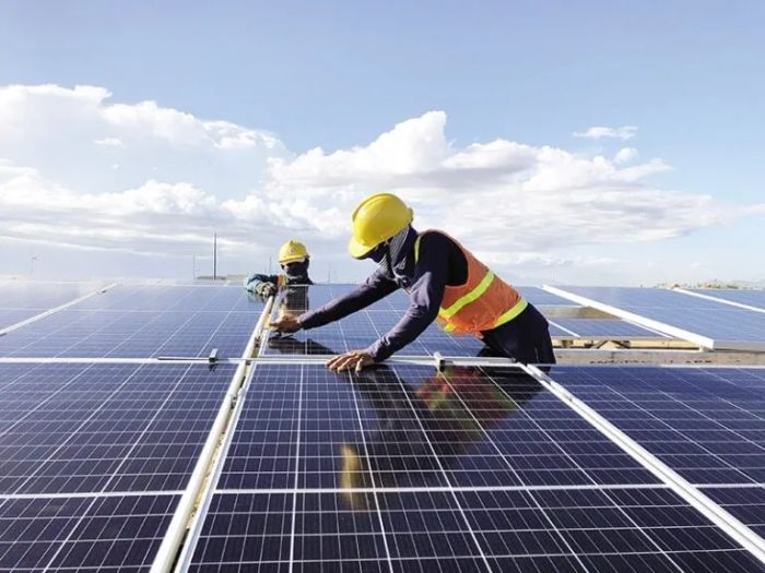 Hình ảnh thực tế dự án điện mặt trời của Công Ty Sao Việt