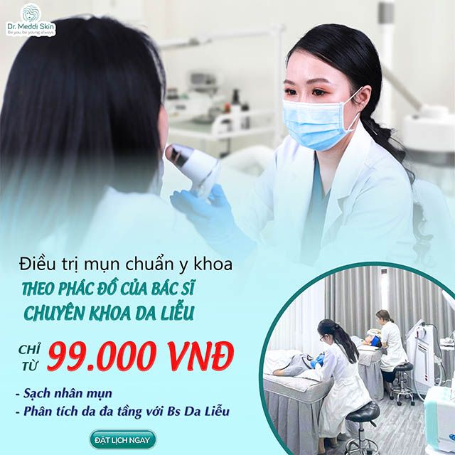 Bác sĩ trị mụn hàng đầu tại TPHCM – Meddi Skin Clinic, quận 1, nơi bác sĩ Trang trực tiếp khám và điều trị mụn.