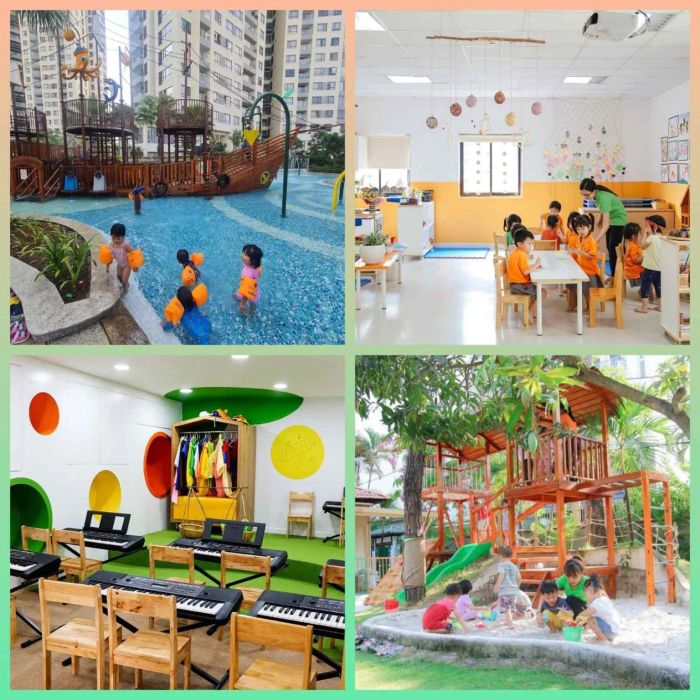 Khuôn viên xanh mát tại Trường mầm non quốc tế Wisdomland
