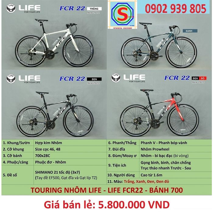 Hình ảnh thực tế xe Touring Life FCR22 (Góc trải nghiệm đường trường)