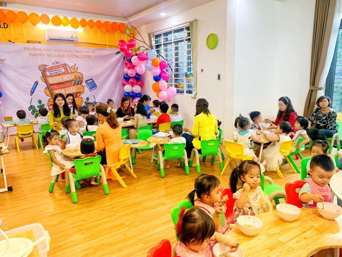 Không gian học tập tràn đầy niềm vui tại Trường Mầm Non Happy Village