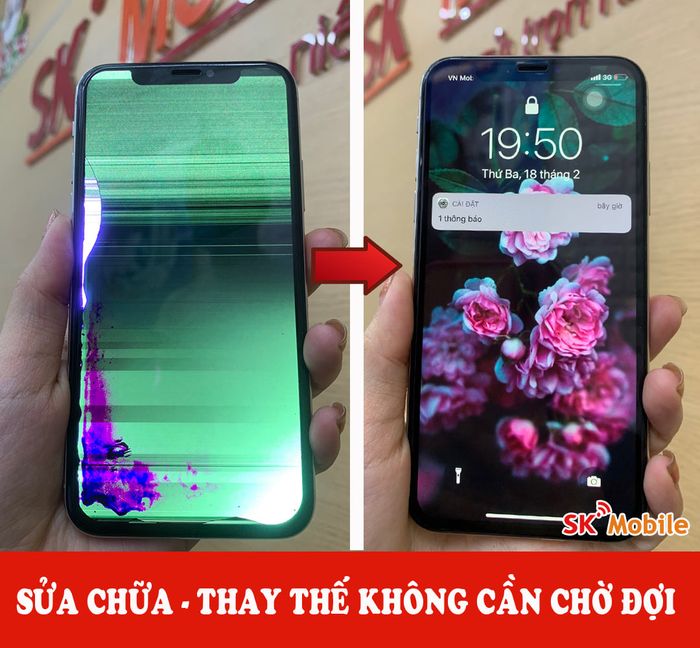 Hình ảnh quy trình sửa chữa chuyên nghiệp tại SK Mobile