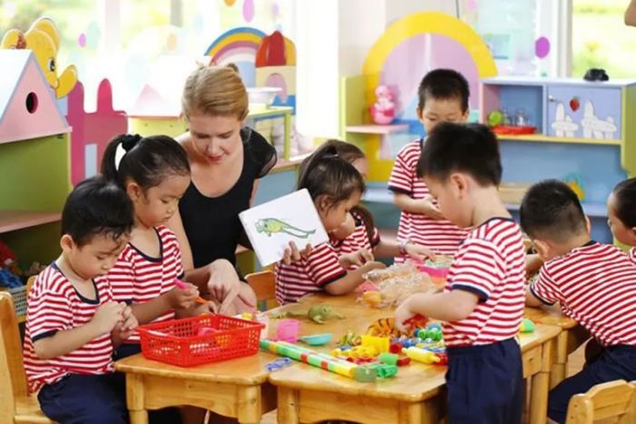 Góc học tập đầy cảm hứng tại Trường mầm non Quốc tế Saigon Academy