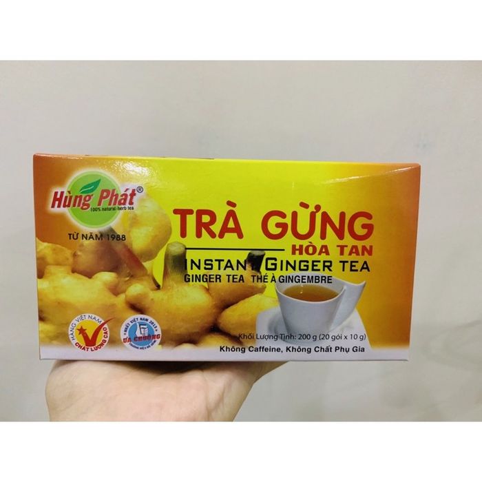 Hình ảnh Trà Gừng Hòa Tan Hùng Phát - Sản phẩm được tin dùng toàn cầu