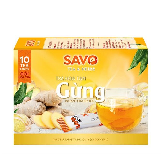 Hình ảnh minh họa Trà SAVO Gừng hòa tan - Tiện lợi mọi lúc mọi nơi