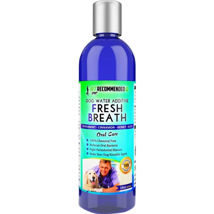 Dung dịch chăm sóc răng miệng cho chó Vet Recommended Dog Breath Freshener Water Additive ảnh 1