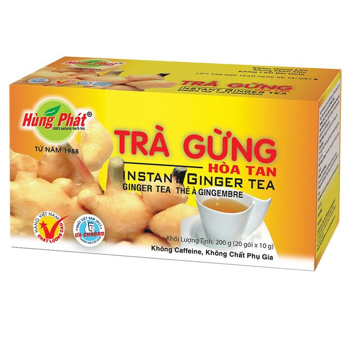 Hình ảnh Trà Gừng Hòa Tan Hùng Phát - Sản phẩm chất lượng quốc tế