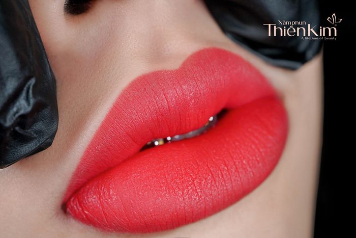 Hình ảnh thực tế kết quả phun môi tại Thiên Kim Beauty Academy