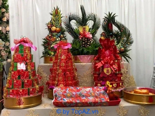 Những mẫu mâm quả cưới hỏi tinh tế được thiết kế riêng bởi Dịch vụ cưới hỏi trọn gói 365