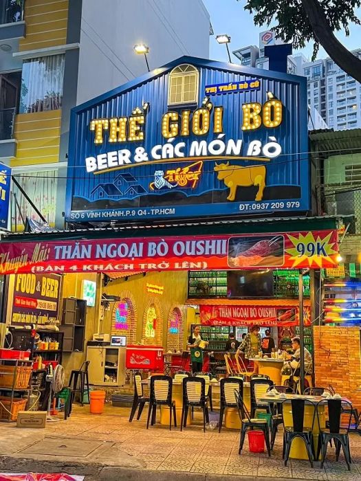 Thế Giới Bò – Nướng, Sốt & Lẩu – Địa điểm ẩm thực hấp dẫn tại Quận 4