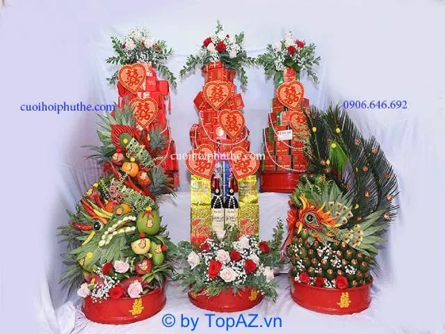 Những mẫu mâm quả cưới tinh xảo - kiệt tác nghệ thuật từ Dịch vụ cưới Phu Thê