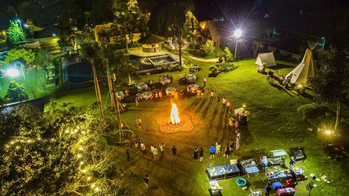Không gian xanh mát tại Greenfield Farmstay