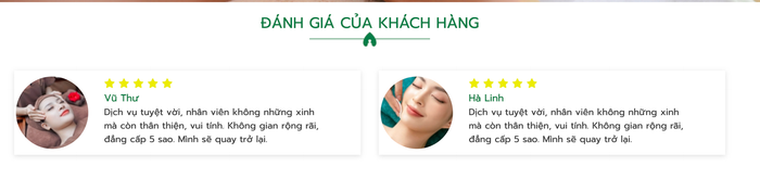 Khoảnh khắc hài lòng của khách hàng tại Mộc Miên Dưỡng Sinh