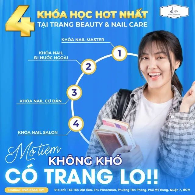Hệ thống khóa học đa dạng tại Trang Nail Care & Beauty