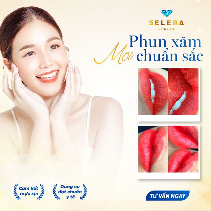 Hình ảnh quy trình phun xăm nghệ thuật tại Selena SPA