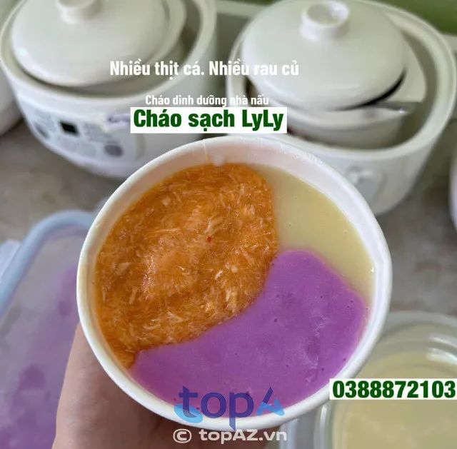Mỗi phần cháo được đựng trong tô giấy cao cấp, đảm bảo vệ sinh an toàn thực phẩm và thân thiện với môi trường.