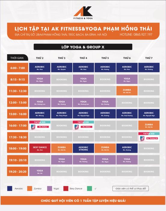 Hình ảnh không gian tập luyện hiện đại tại AK Fitness & Yoga