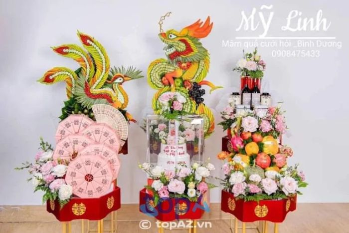 Thông tin địa chỉ cửa hàng Mâm Quả Cưới Hỏi Mỹ Linh - điểm đến uy tín tại TP. Tân Uyên