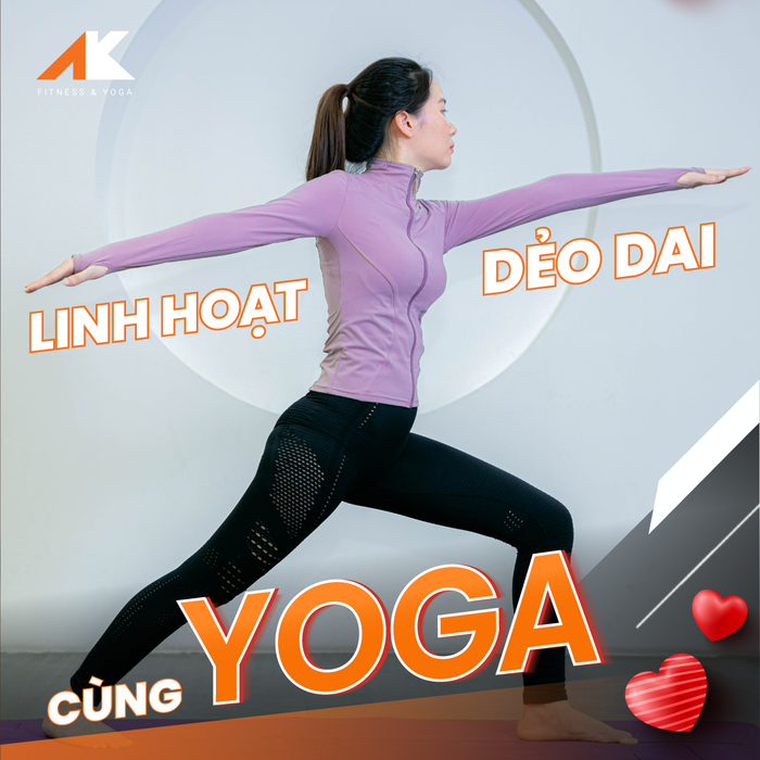 Hình ảnh lớp học yoga chuyên nghiệp tại AK Fitness & Yoga