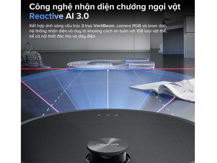 Roborock Saros 10 dễ dàng nhận diện các chướng ngại vật