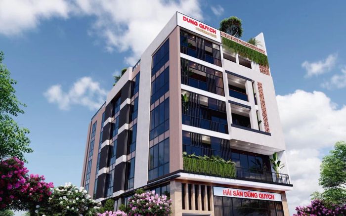 Không gian ẩm thực đa sắc màu tại Dũng Quých