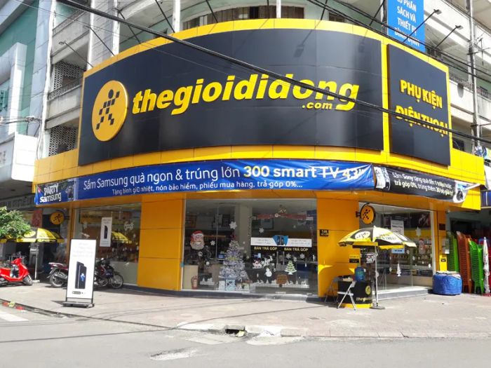 Không gian trưng bày iPhone hiện đại tại Thế Giới Di Động