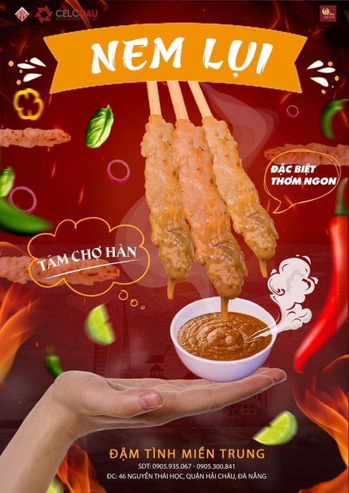 Hình ảnh set nem lụi và bò lá lốt thơm ngon tại Tâm Chợ Hàn