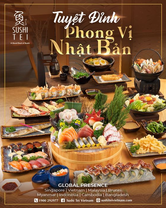 Không gian sang trọng tại Sushi Tei